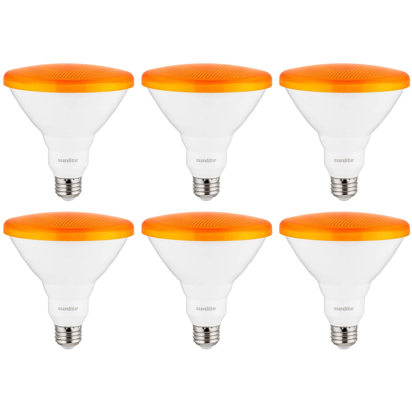 SUNLITE 41433-SU LED Orange PAR38 Spot Bulb 12 Watts, Medium (E26) Base, 35° Flood Beam, Decorative, Holiday Lighting, Turtle + Wildlife Friendly, ETL
