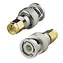 DHT Electronics 2pcs RF coaxial Coax Adapter SMA Male to BNC Male