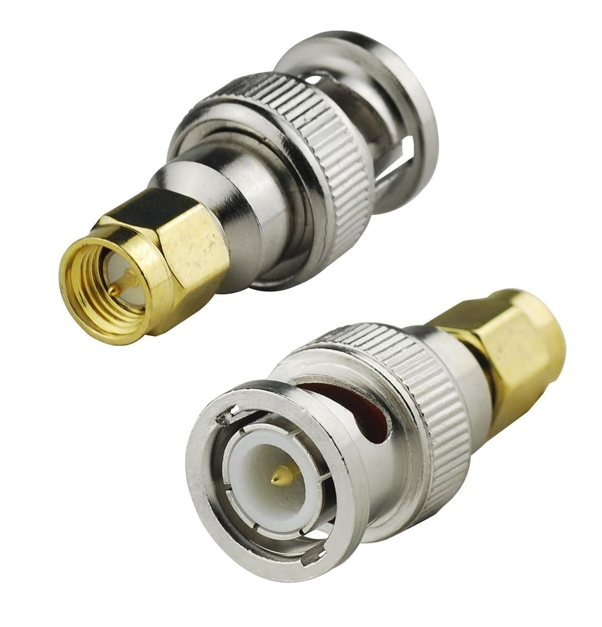 DHT Electronics 2pcs RF coaxial Coax Adapter SMA Male to BNC Male