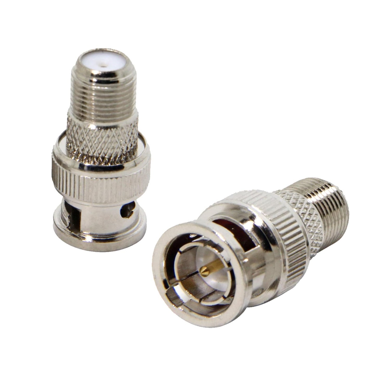 hrsyyl 10pcs BNC Male Plug to F Female Jack Adapter BNC Male Connector for CCTV Scanner Camera
