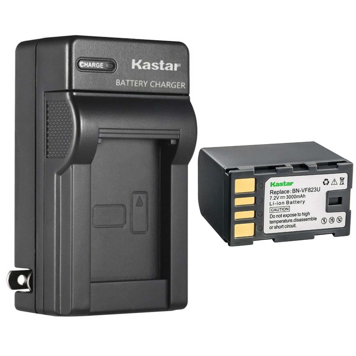Kastar 1-Pack Battery and AC Wall Charger Replacement for JVC GZ-MG130EK GZ-MG130EX GZ-MG130U GZ-MG130US GZ-MG131 GZ-MG131EK GZ-MG131EX GZ-MG131US
