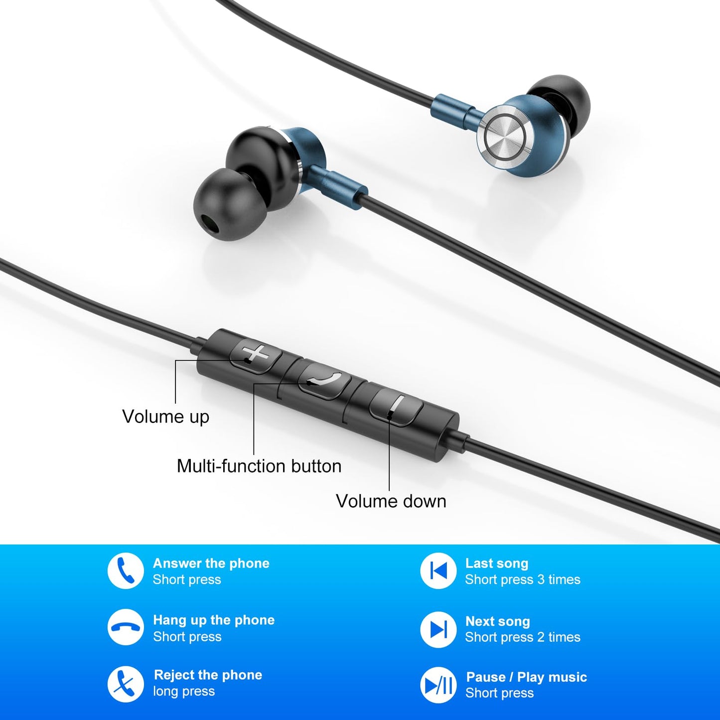 Rayhontech USB C Wired Earbuds, in Ear Earphones for Laptop PC with Microphone, Magnetic Noise Isolation Headset Compatible for iPhone 16 15 Pro Max…
