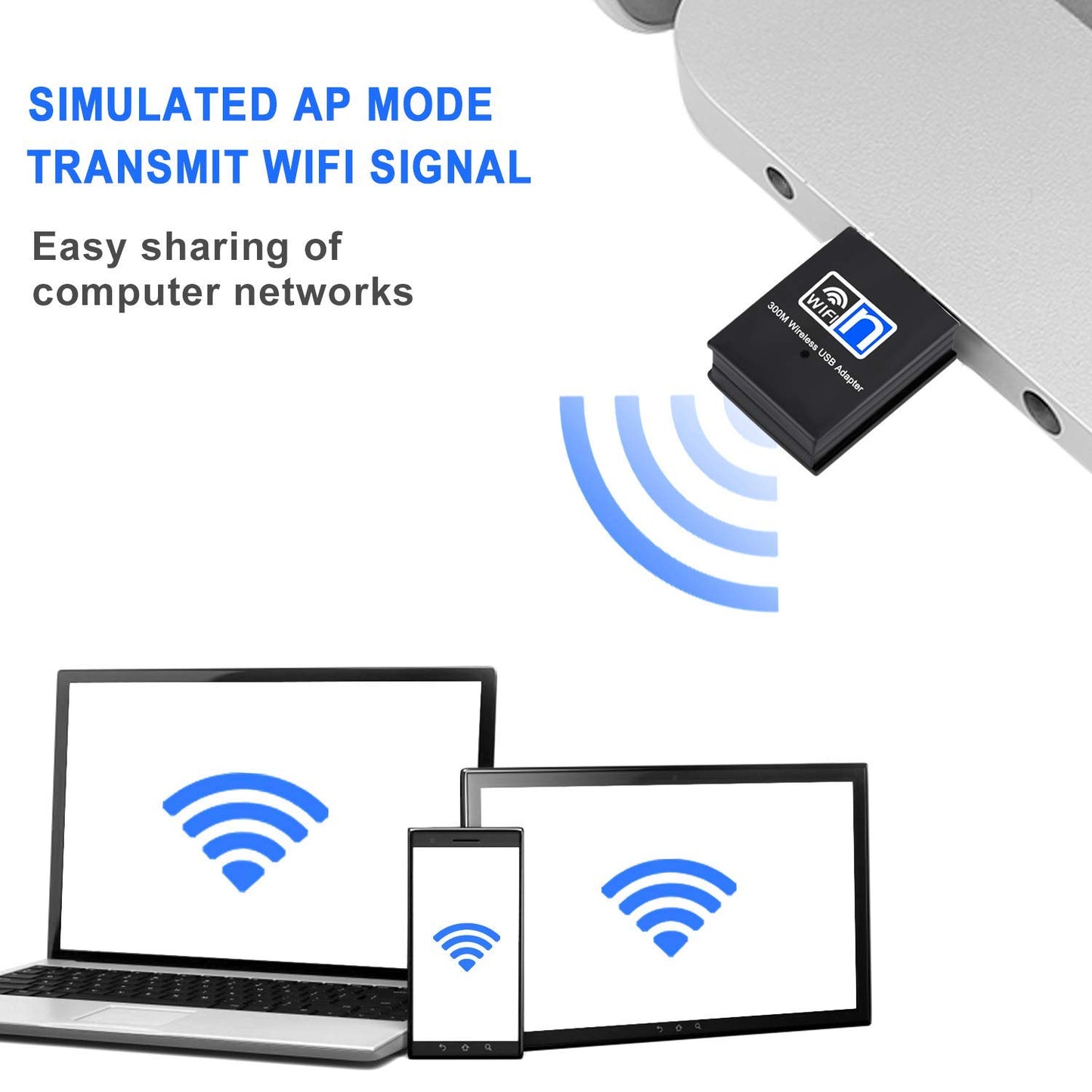 RELPER RTL8192EUS Chipset Mini USB 300Mbps WiFi Wireless LAN Network Internet Adapter 802.11n/g/b Support win10