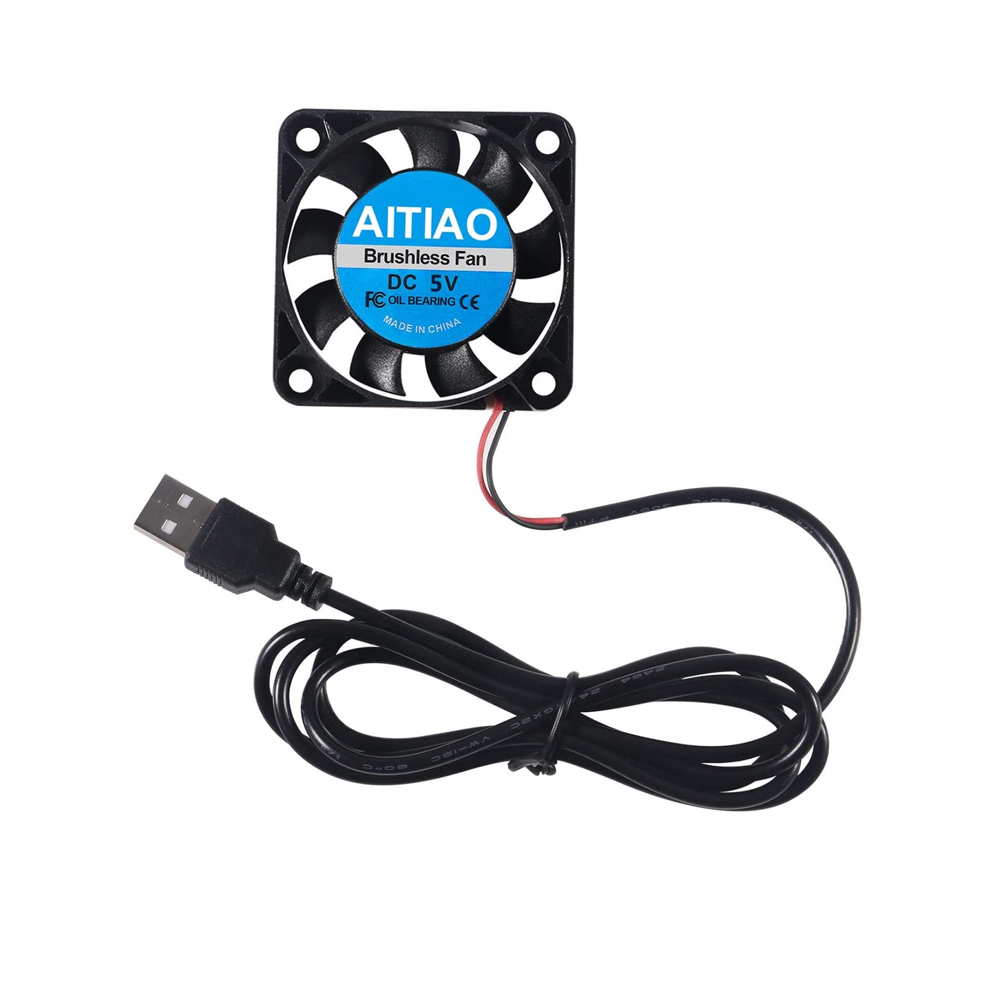 AITIAO 6Pcs 40mm USB Brushless Cooling Fan 40mm x10mm DC 5V Quiet Cooling Fan 4010 Mini Computer Fan for Small Appliances Series Replacement(4010USB