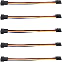 SIXQJZML 5Pcs 5Pin to 4Pin Fan Adapter Cable,PC CPU Fan Connector Converter Interface Conversion Line,for 4 Pin Temperature Control Fan Header or 3