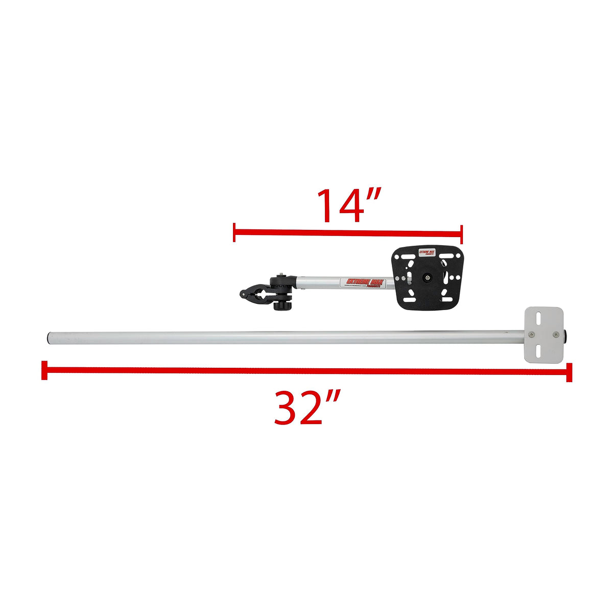 Extreme Max 3006.8649 Portable Rod Holder Mount Adjustable Fish Finder Bracket with Transducer Mount