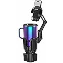 Phone Holder & Phone Mount for Car & Cup Holder Expander - 2-in-1 for Smartphones, Bottles, Tumblers & Coffee Mugs - Strong Clamp, Anti-Shake, 360°