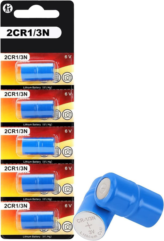 JOXIYECLTL 2CR1/3N 6V Lithium Batteries for Pet Stop, Dog Guard, Perimeter and Extreme Dog Collars(5PCS)