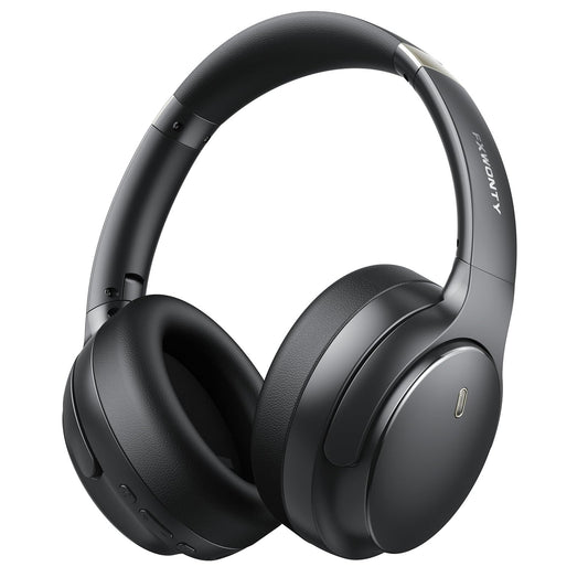 FXWONTY Hybrid Active Noise Cancelling Headphones, Wireless Bluetooth 5.4 Over Ear Headphones & Fast Charging, Hi-Res Audio, Deep Bass, Transparency…