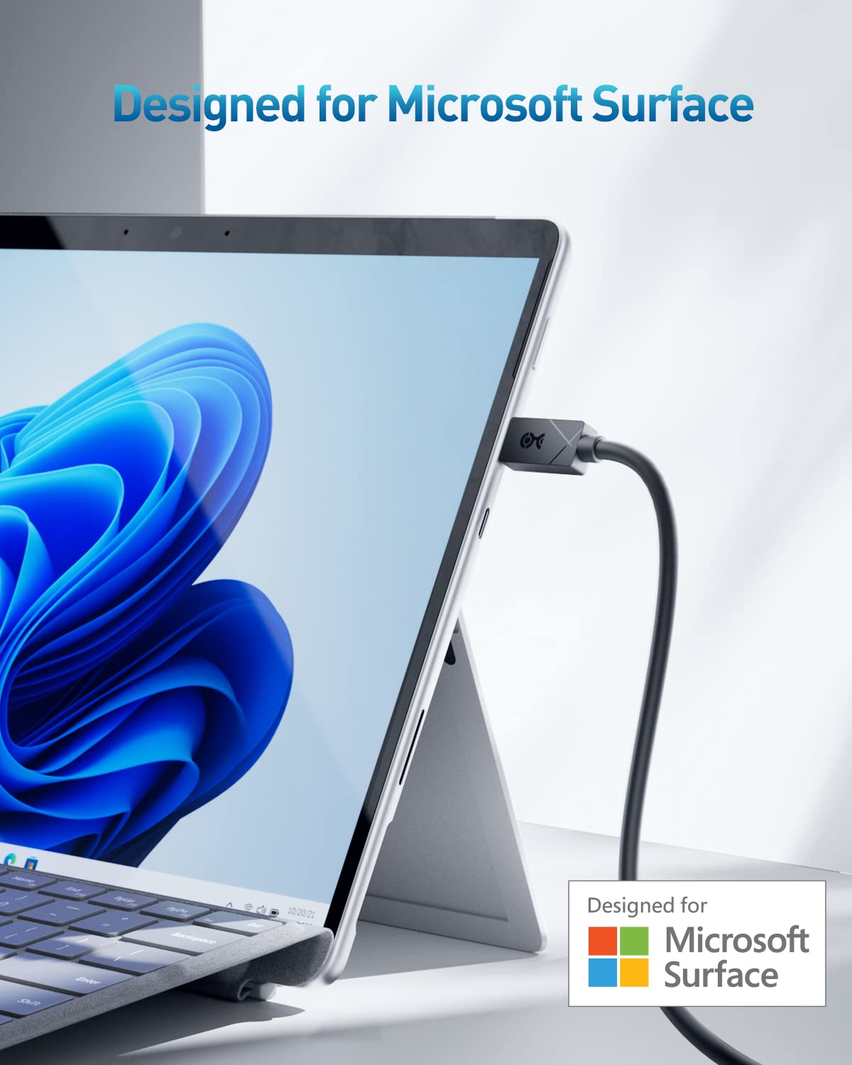 [Designed for Microsoft Surface] Cable Matters 48Gbps USB-C to HDMI Cable 6 Feet / 1.8 Meters Supports 4K 120Hz and 8K 60Hz HDR - USB4, Thunderbolt 3