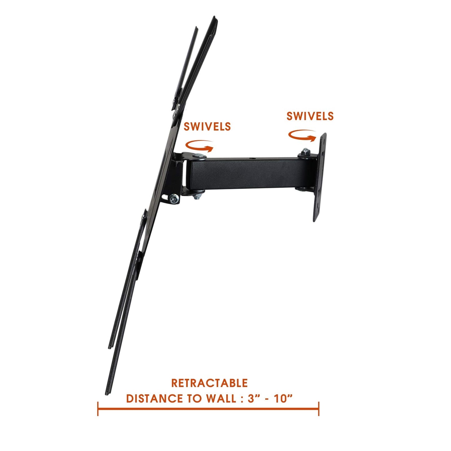 MegaMounts Versatile Full Motion Television Wall Mount for 17-55 Inch