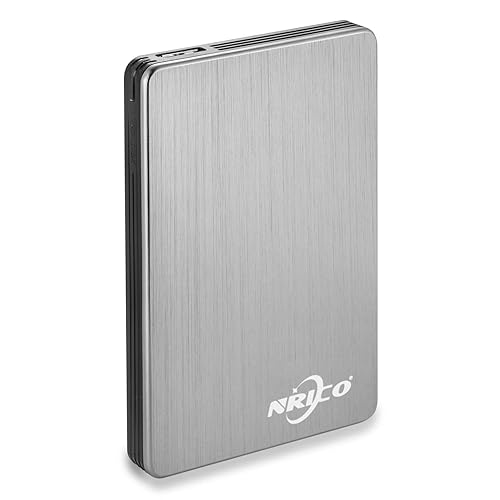 NRICO 500GB Portable External Hard Drive USB 3.0 HDD 2.5inch Storage Compatible for PC, Mac, Desktop,PS4 (500GB, Grey)