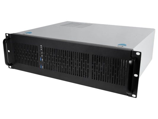 Rosewill 3U Server Chassis Rackmount Case, 4X 3.5 Bays, ATX Compatible, 2X 80mm Fans, 2X USB 3.0, Silver/Black - RSV-Z3100U