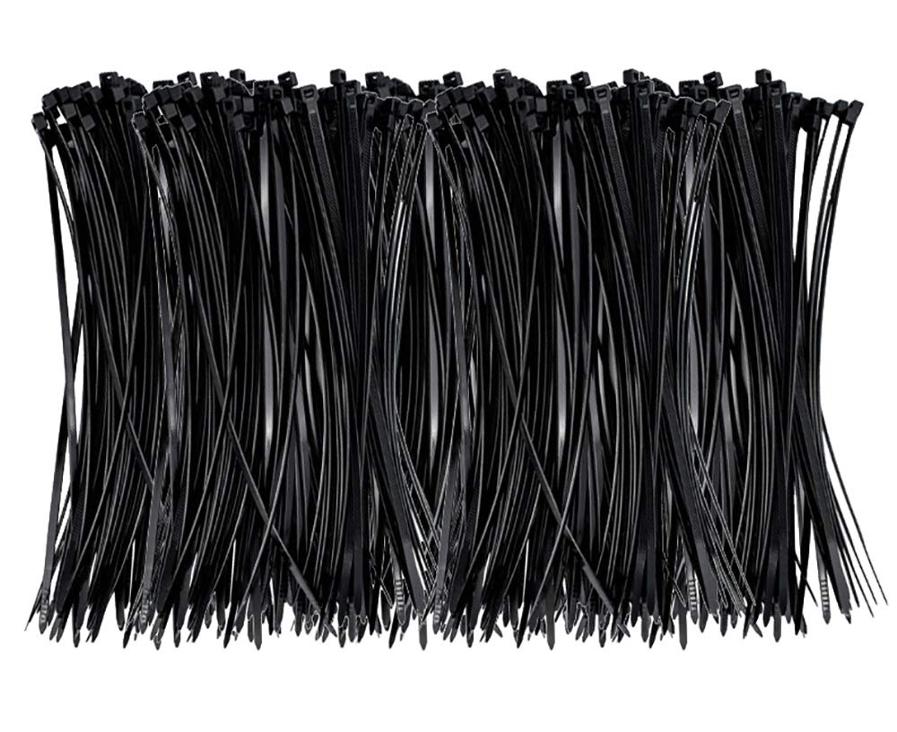 4x200MM Self Locking Nylon Cable Ties, 8” Standard Zip Tie Wire Strap Fastener, 500Pcs