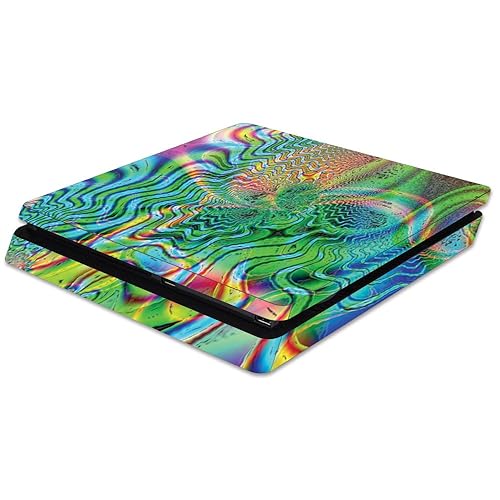 MightySkins Skin Compatible with Sony PS4 Slim Console - Psychedelic | Protective, Durable, and Unique Vinyl Decal wrap Cover | Easy to Apply, Remove