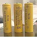3 AA 400 mAh Nicd Rechargeable Solar Batteries, CHARGED AND TESTED