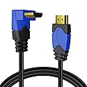 TNP 4K HDMI Cable Right Angle 90 Degree (15FT) - High Speed 18GBPs HDMI Wire Cord Support 4K 60Hz 2K 2160p 1440p 1080p 3D ARC/eARC Ethernet For Video