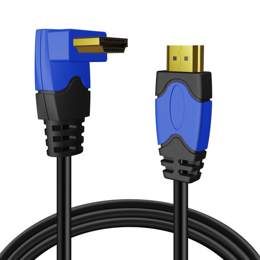 TNP 4K HDMI Cable Right Angle 90 Degree (15FT) - High Speed 18GBPs HDMI Wire Cord Support 4K 60Hz 2K 2160p 1440p 1080p 3D ARC/eARC Ethernet For Video