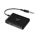 Aluratek iStream AIS01F Bluetooth Audio Receiver Adapter w/ Attached Cable for Smart Phone to Home Stereo, Car, Speakers