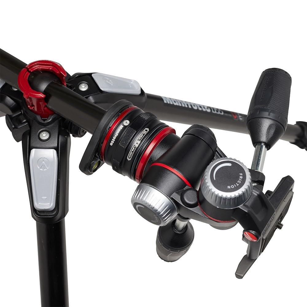 Manfrotto Kit 3-Section Tripod, Camera Tripod with 3-Way Head in Aluminium with Move Quick Release System, Professional Photography Accessories Kit