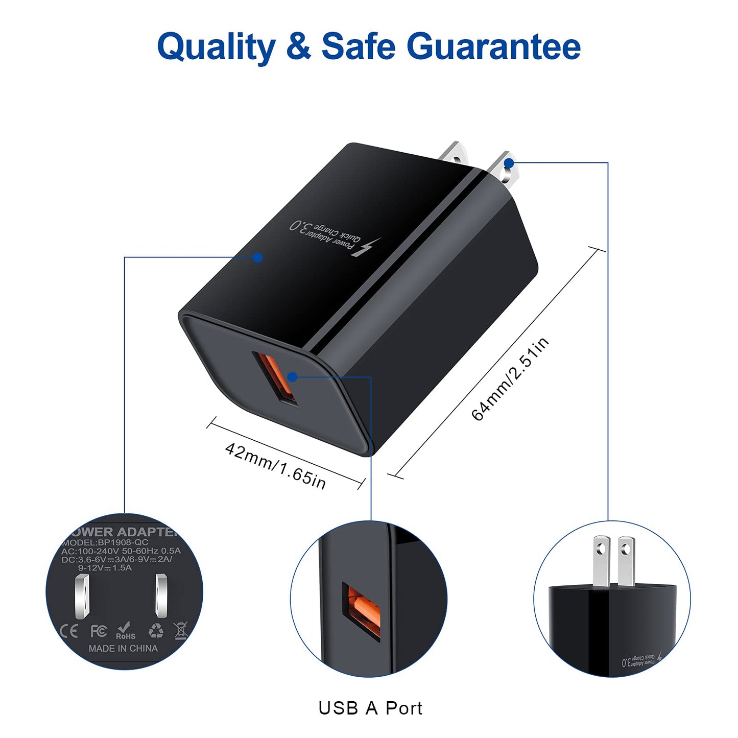 Car Charger Fast Charging Type C for Samsung Galaxy S25FE A17 A16 5G A36 A26 A23 A56 A35 A55 A54 A53 A07 A24 A25 S24FE S24 Ultra S25 Plus S23, 6FT USB