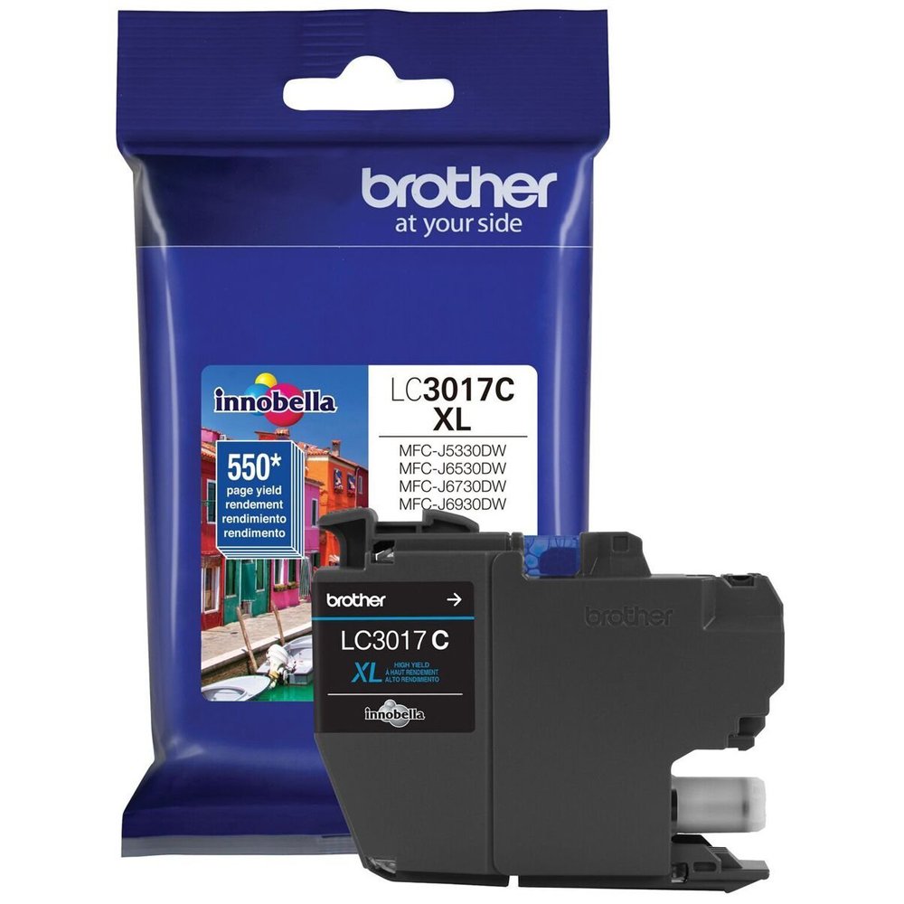 Brother LC3017C Cyan Original Ink High Yield (550 Yield)