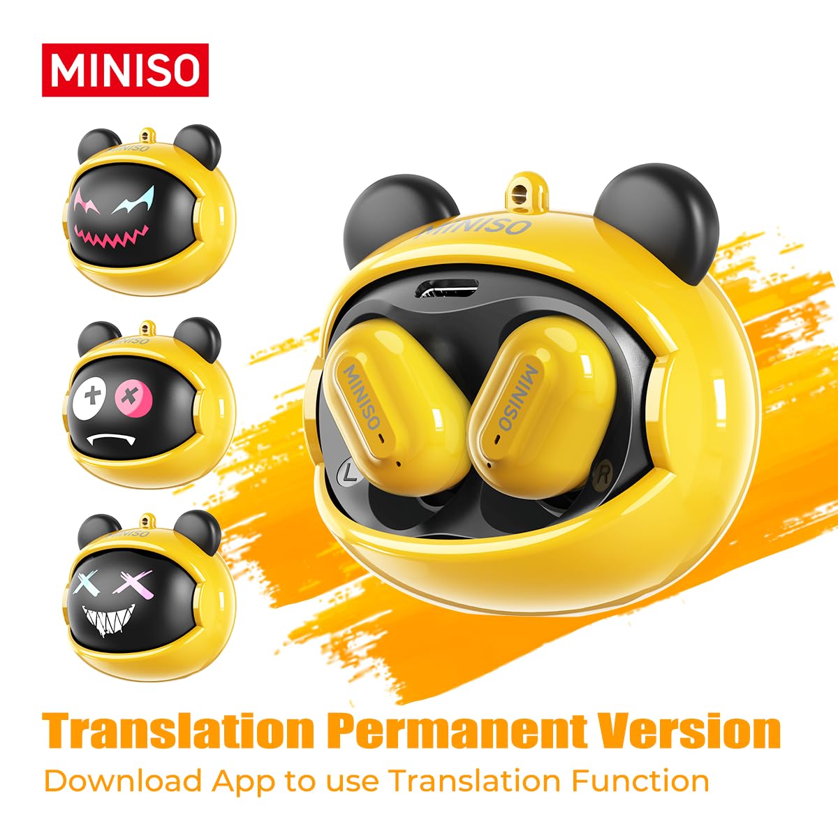 MINISO AI Kids Wireless Earbuds with Bluetooth 5.4, Translator Headphones with 134 Languages, Long Battery Life, Comfortable Fit & HD Sound, Perfect…