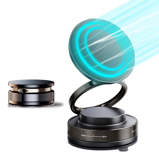 LONGQUAN Upgraded 360° Vacuum Magnetic Car Phone Holder, Strong Suction Cup Phone Mount [89+LBS Suction & 2600gf Magnetic], Foldable Portable Cell