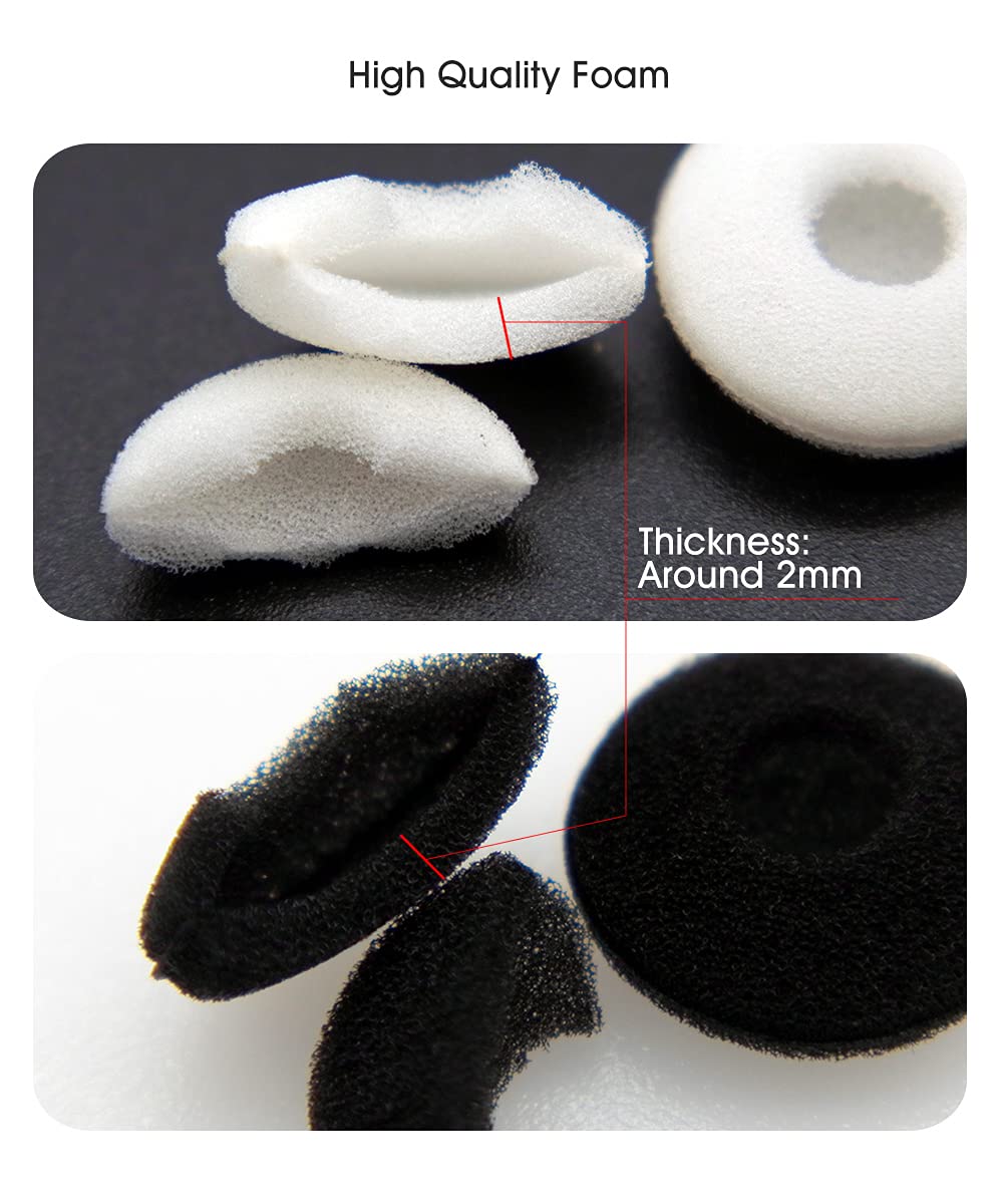 FAAEAL 15 Pairs Replacement Ear Tips for Ear Buds Headsets Earphones Accessories,Soft Foam Earbuds Eartips,Earpads Ear Bud Pad Cushions Replace Sponge
