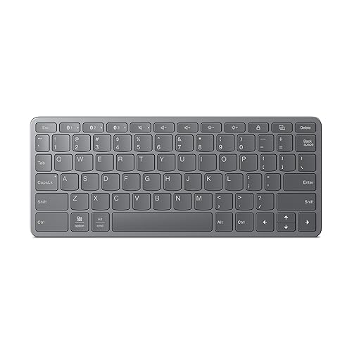 Lenovo Multi-Device Wireless Bluetooth Keyboard, Connect Up to 3 Devices Simultaneously, Compatible with iOS, Android, Windows, Slim Profile