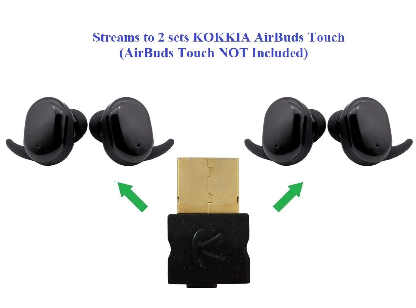 KOKKIA USB_Splitter (Includes Type C & Micro-USB Adapters) :Digital Bluetooth USB Splitter Transmitter,Compatible with Windows/Apple Mac