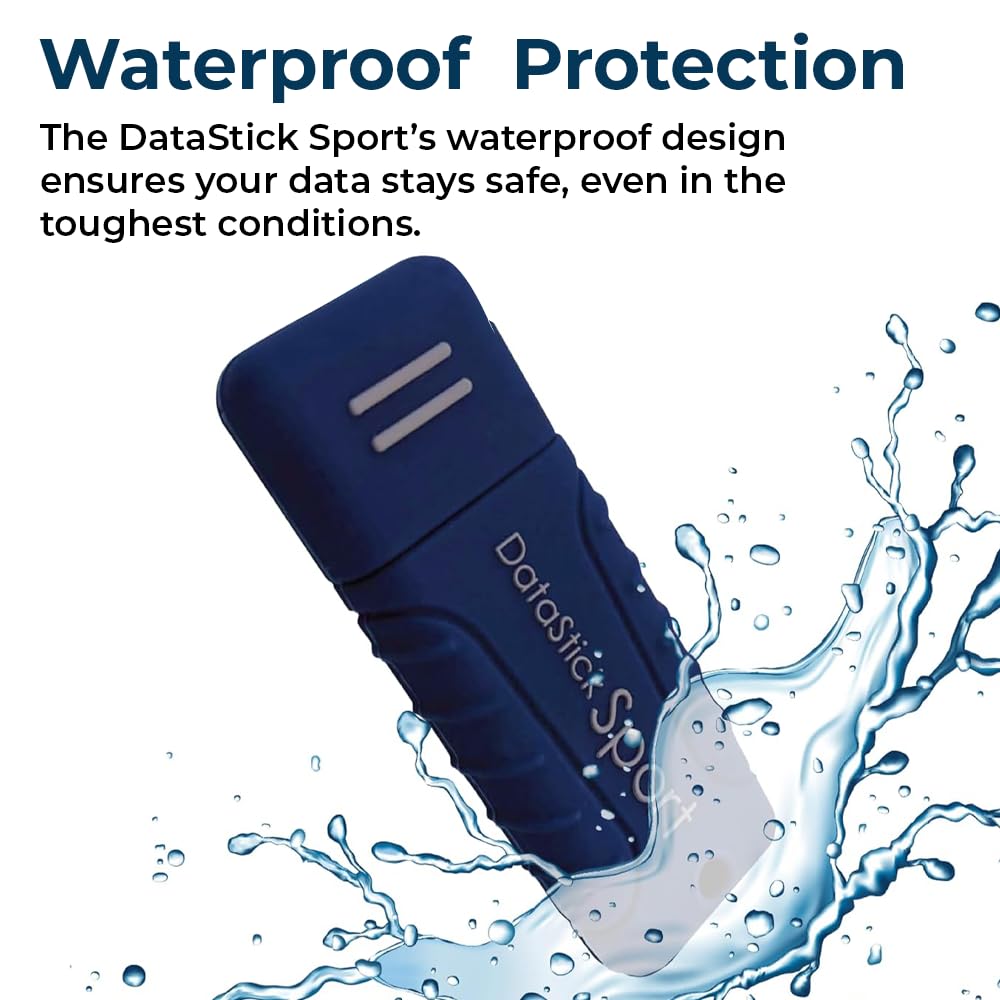 Water Resistant 64GB DataStick Sport by Centon, 5 Pack, USB 3.2 Gen1 Flash Drive Memory Stick for Storage and Backup