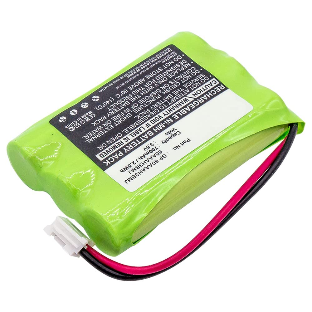 Dantona Cordless Phone Battery, Compatible with GE 5-2683 Cordless Phone Ni-MH, 3.6 Volt, 750 mAh - Ultra Hi-Capacity - Replacement for AT&T-Lucent