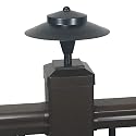 Tru-Post LED Post Light for Deck or Fence (Brown, Aluminum Post Cap, 4.5 in x 4.5 in, 3W LED, 12v Low Voltage)