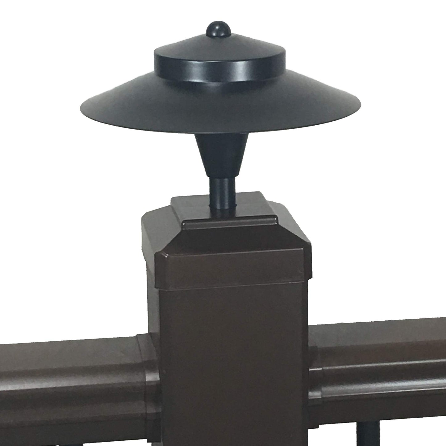 Tru-Post LED Post Light for Deck or Fence (Brown, Aluminum Post Cap, 4.5 in x 4.5 in, 3W LED, 12v Low Voltage)