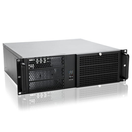 RackChoice 3U Server Chassis Rackmount Case with 3x5.25+4x3.5 Support ATX/MATX/MiniITX M/B and SFX Power Supply, dust Filter Bracket infront Easy