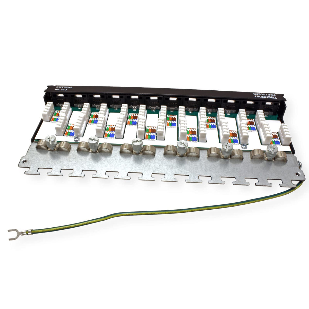 TRENDnet 12-Port Cat6A Shielded Patch Panel, 10G Ready,TC-P12C6AS