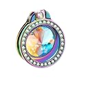 lenoup Iridescent Glitter Bling Bling Phone Ring Holder,Rainbow Sparkle Phone Ring Artificial Diamond Stand,Teal Rhinestone Cell Phone Finger Ring