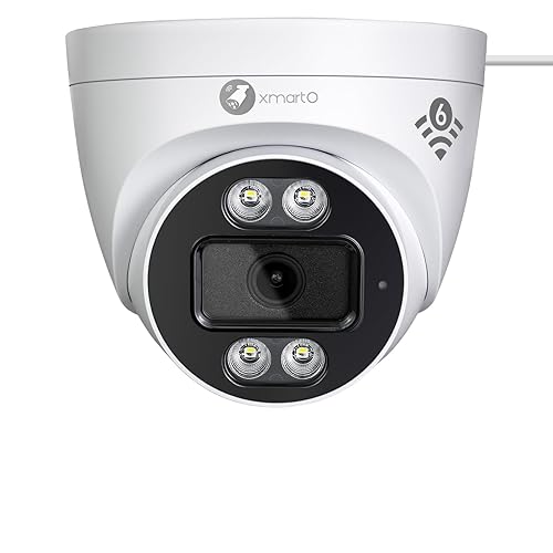 xmartO Indoor Wireless Camera for Home Security, 2K HD Dome Security Camera with 5G Dual Band WiFi 6, 2-Way Audio, SD Card Slot, IR and Color Night