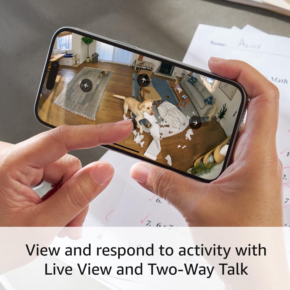 Ring Pan-Tilt Indoor Cam (newest model), See all around your home or business with 360° pan coverage, HD video, plus Two-Way Talk, Black
