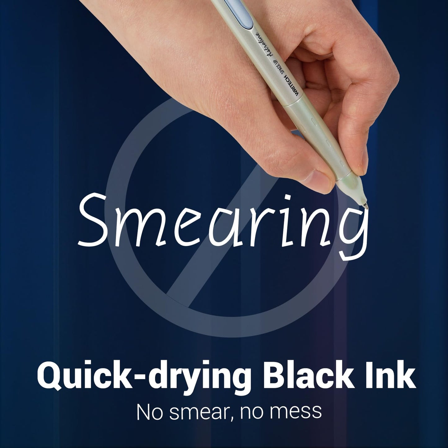 WRITECH Gel Pens Black Ink: Sleek Metal Barrel Pen Fine Point 0.7mm Retractable 3ct No Smear Quick Dry Smooth Writing Silent Clicker Space Up
