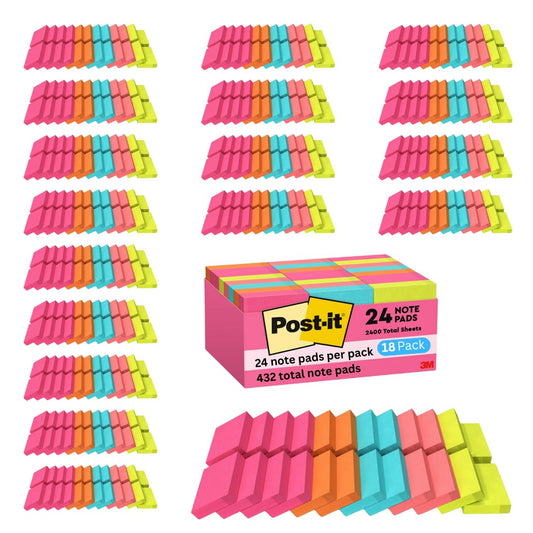 Post-it Mini Notes, 1 3/8 x 1 7/8 in, Poptimistic Collection, 18-Pack