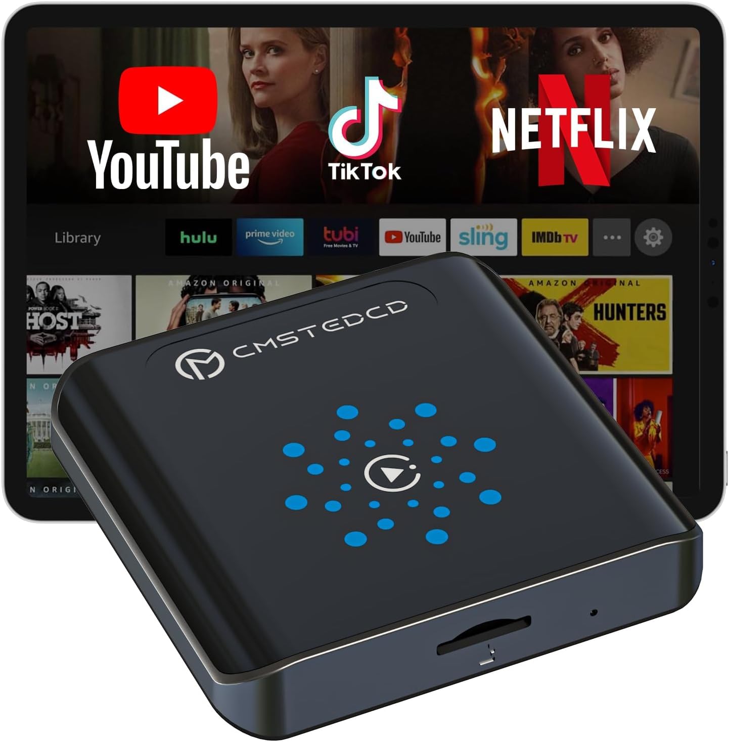 Magic CarPlay AI Box, Wireless CarPlay & Android Auto Adapter with Netflix/YouTube/TikTok, Plug & Play, Car Play Wireless Adapter Compatible
