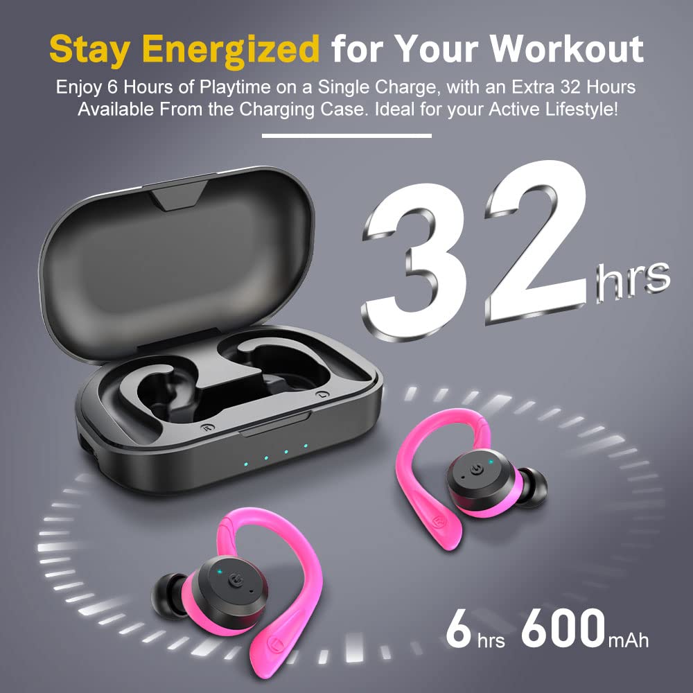 APEKX Wireless Earbuds, IPX7 Waterproof Bluetooth Headphone w/Mic Deep Bass