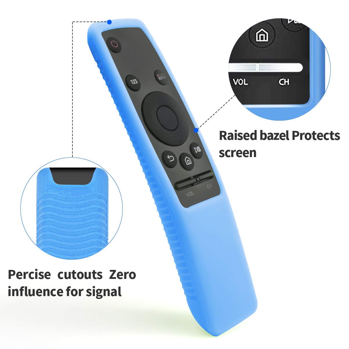 Samsung 3 Pack Silicone Protective Case for Smart TV Remote Control BN59 Series - Anti-Lost Shockproof Glowing Cover Skin Sleeve Protector for 4K