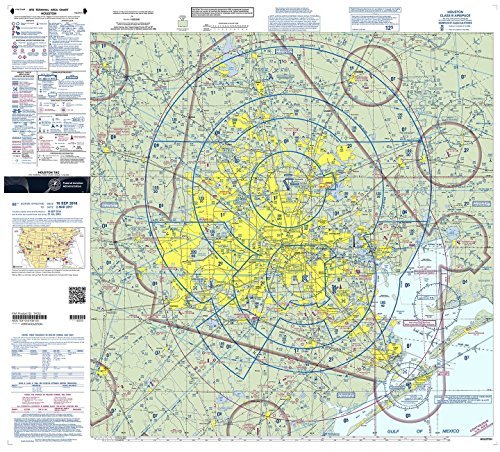 FAA Charts: VFR Terminal Area Houston - Aeronautical Chart, Yellow, Uncoated Paper