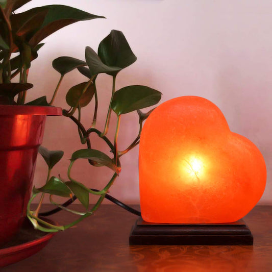 NatureBoost Himalayan Pink Salt Heart Lamp Comes with Dimmer Switch and a Pair of Bulbs (Heart2)