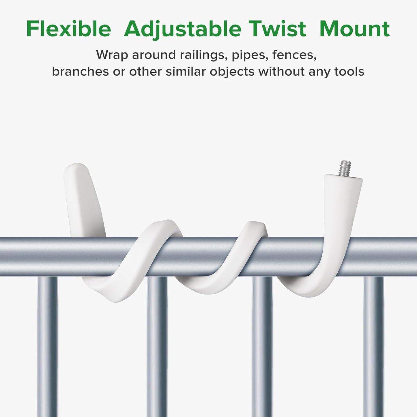 Haoyou Universal Flexible Twist Mount Bracket for Ring/Blink/Wyze/Eufy/Arlo/Google Nest and Other Security Cameras (White)