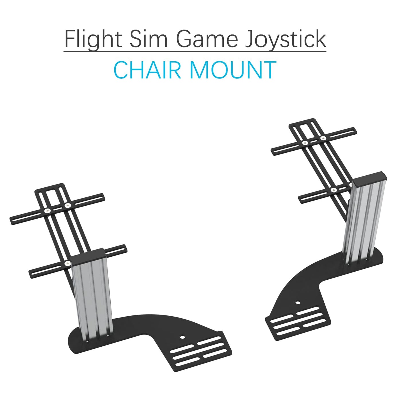 Avisiri 2 Set The Metal Joystick Mount for Gaming Chair, Flight Sim Game Joystick, Throttle & Hotas Systems Fits for Logitech G X56, X52, Thrustmaster