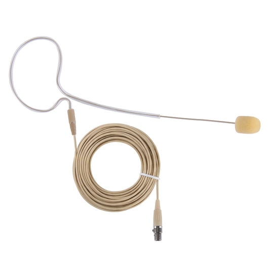 PYLE-PRO On-Ear Audio Condenser Microphone - Portable Omnidirectional Wired Headset Condenser Mic With 4 Pin Mini XLR Cable and Windscreen - Works